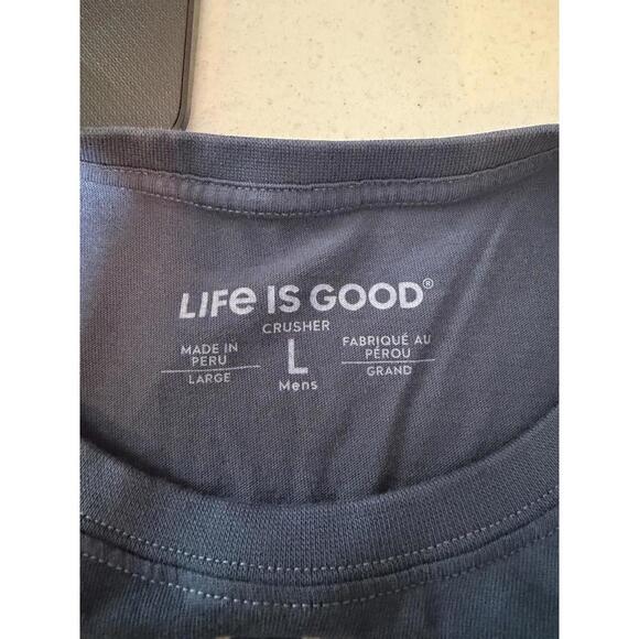 Life Is Good Crusher T Shirt Let’s Have An Old Fashioned Christmas Mens Large - Picture 4 of 8